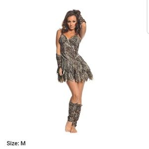 Halloween costume . Leopard print Sexy Cavewoman